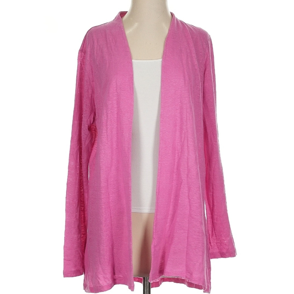 J. Jill Pink Open Front Cardigan